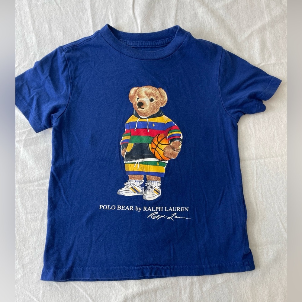 Polo Ralph Lauren Blue Polo Bear Shirts Size 4T